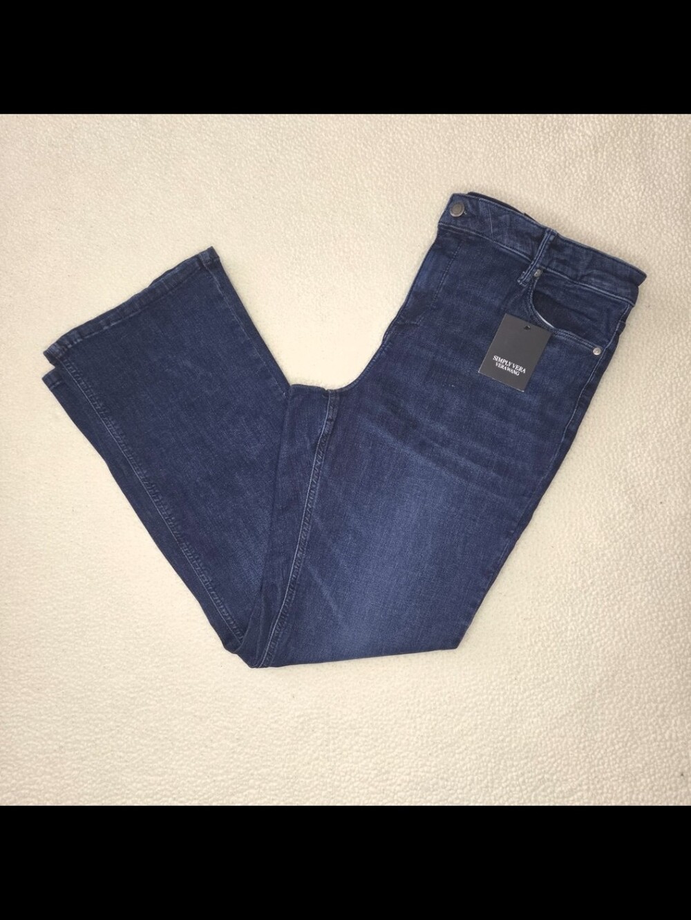 Women's Vera Wang Size 16s Boot Cuts Dark Blue Jeans New Tags - Picture 1 of 6